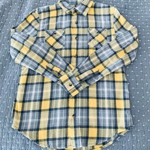 Arizona ◼️ Boys Yellow & Gray Plaid Flannel